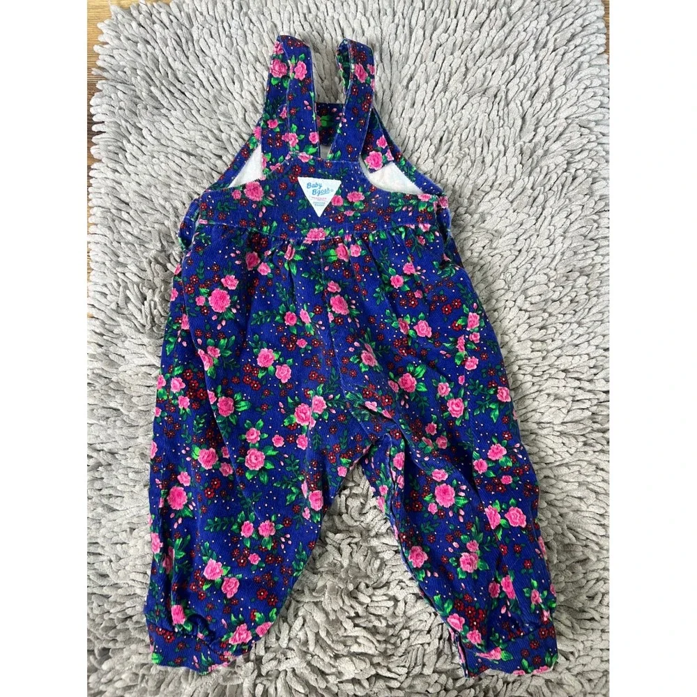 Vintage baby Oshkosh B'gosh blue corduroy bubble overalls 18 months cottage